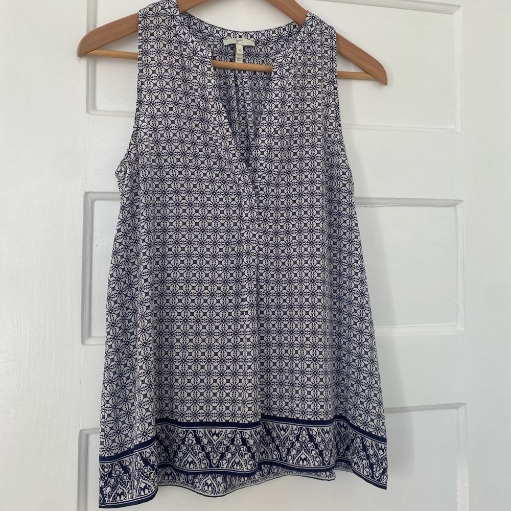 Joie Drew silk tank romantic floral print